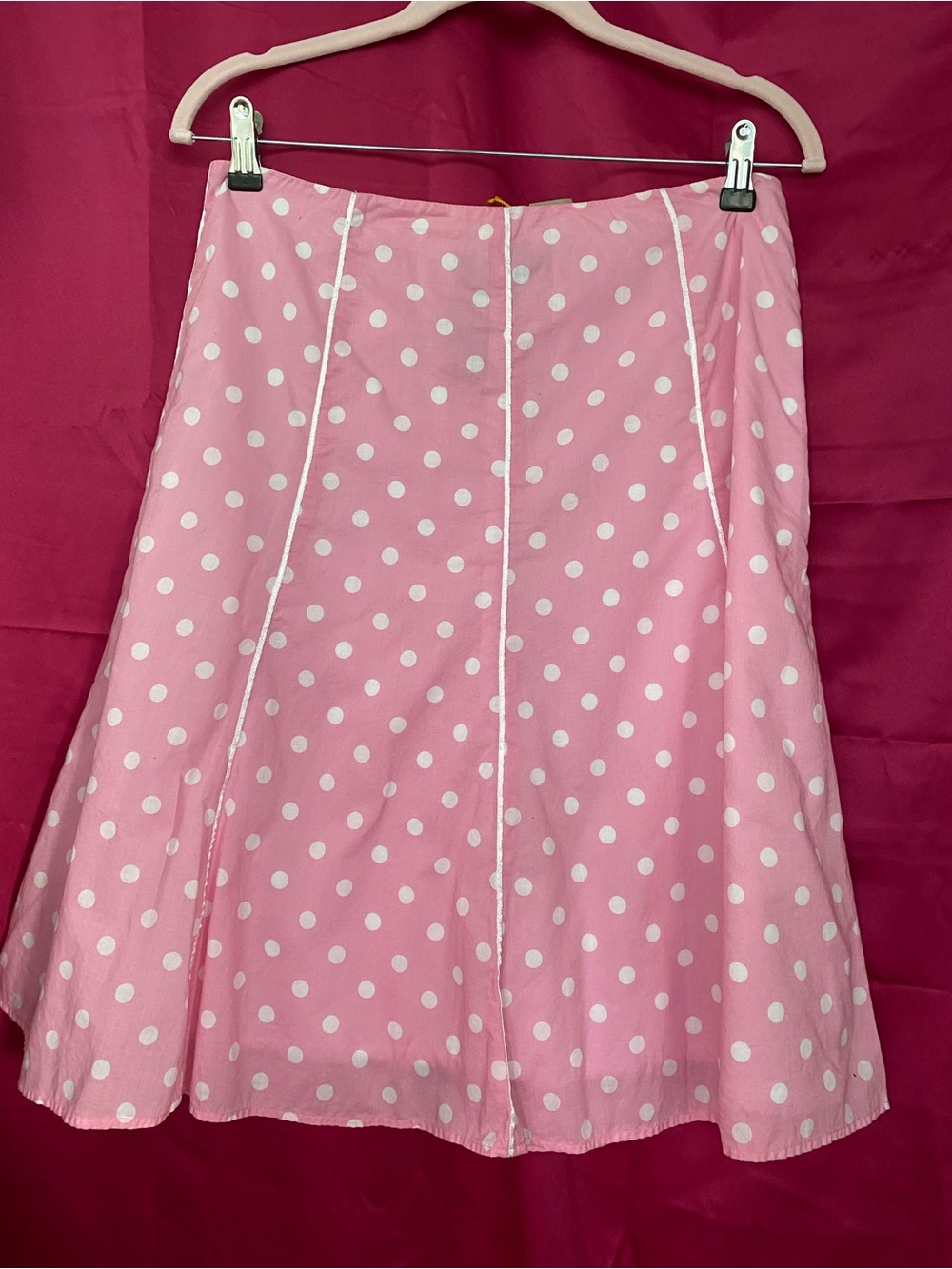 Vintage Pink Polka Dot A-Line Skirt